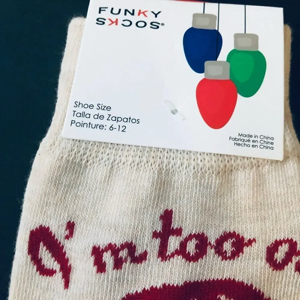 Santa “I’m Too Old for This” Vintage Christmas Holiday Adult Fun Socks